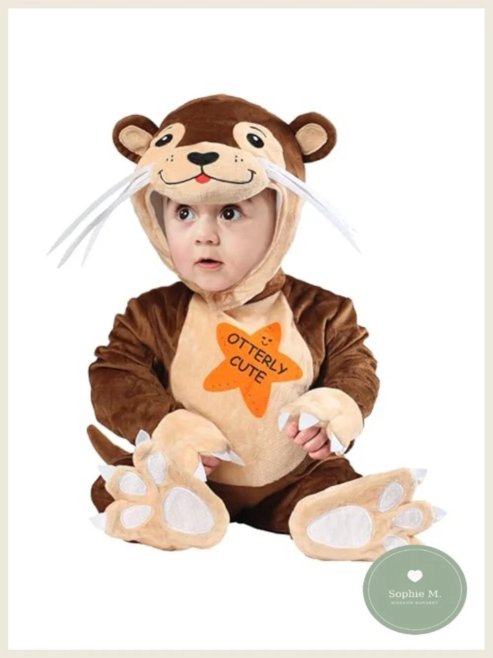Unisex Baby Otter Costume Fleece Jumpsuit 6-12 Months